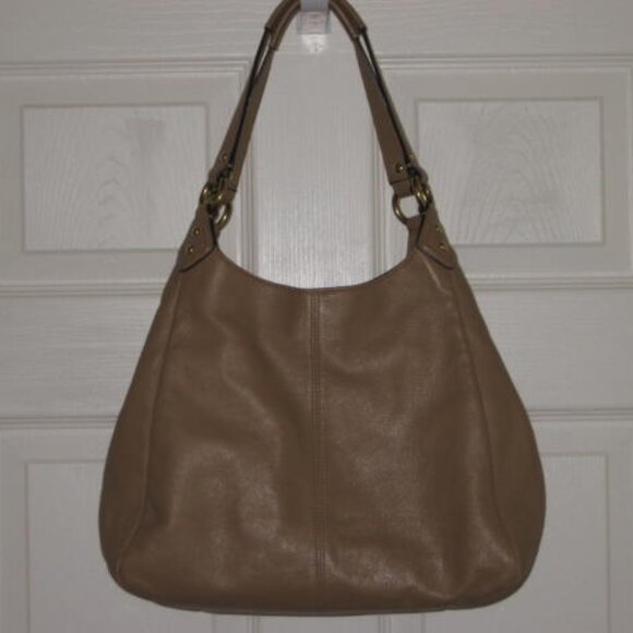 Coach Campbell Saddle Camel Handbag Hobo 3 Compartments F24686 Great Condition - Picture 6 of 15